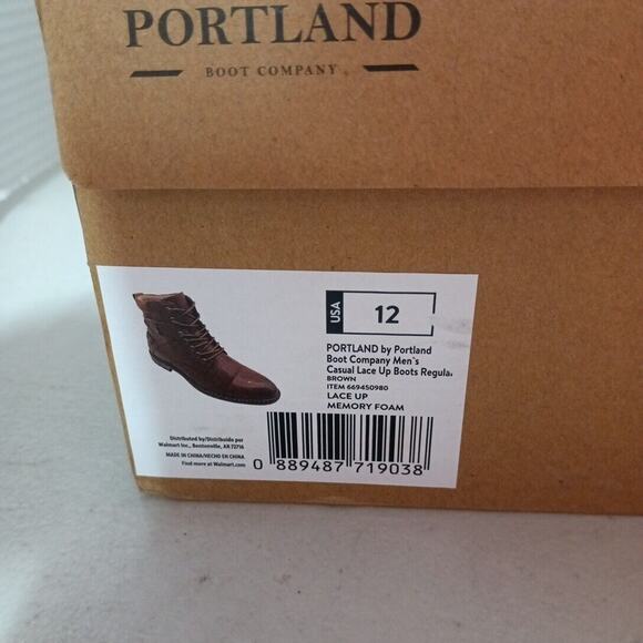 PORTLAND Boot Company Men\'s Brown Low Heel Chukka Boots Size 12 Memory Foam main image 8